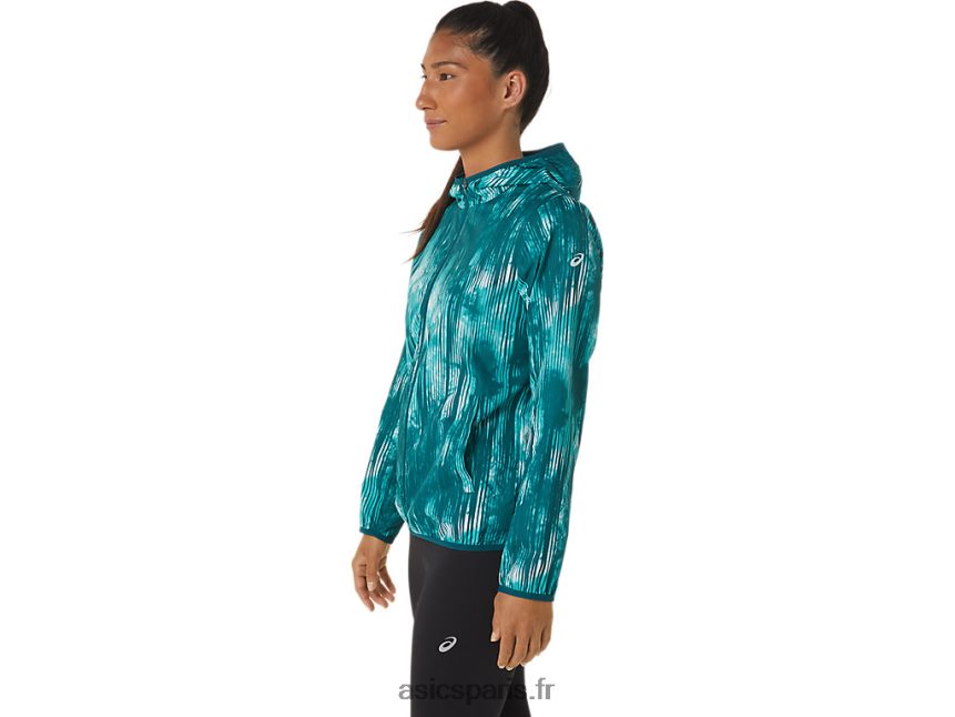 femmes Asics veste compressible BXL8B23088 imprimé tie-dye en verre de mer