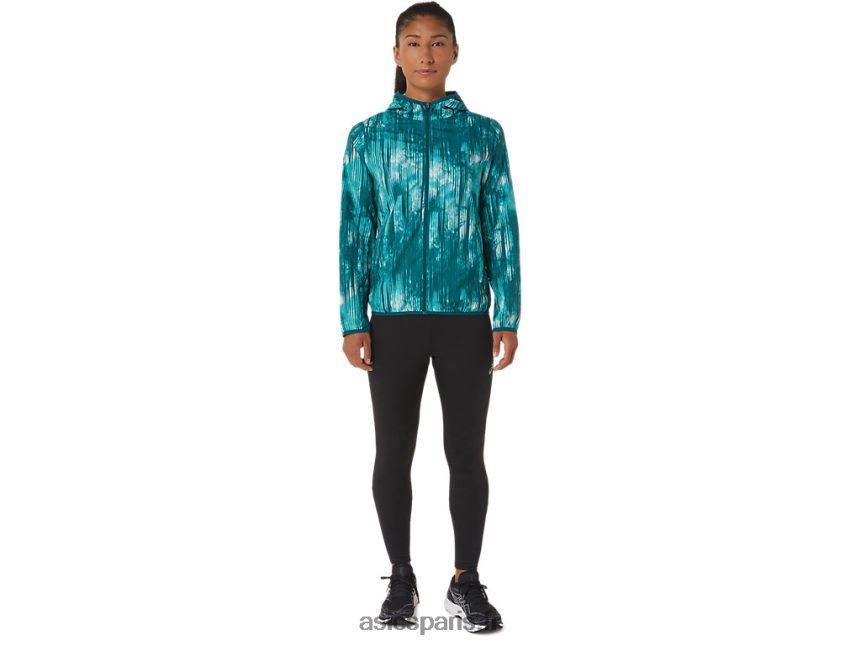 femmes Asics veste compressible BXL8B23088 imprimé tie-dye en verre de mer