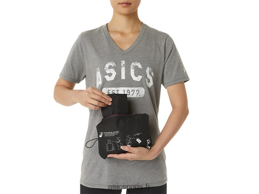 femmes Asics veste compressible BXL8B23358 performance noir/prune foncé