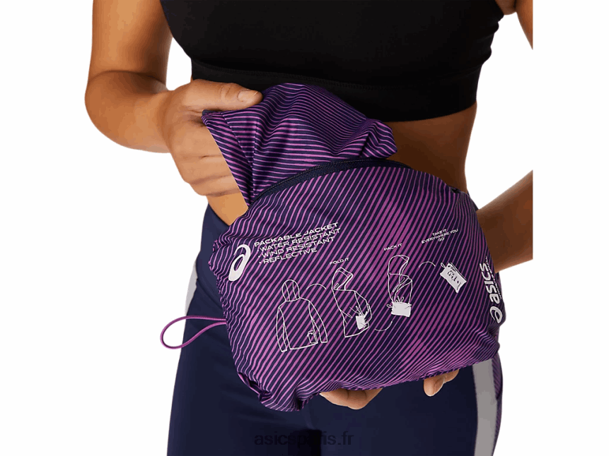 femmes Asics veste compressible BXL8B24100 imprimé raisin numérique / caban