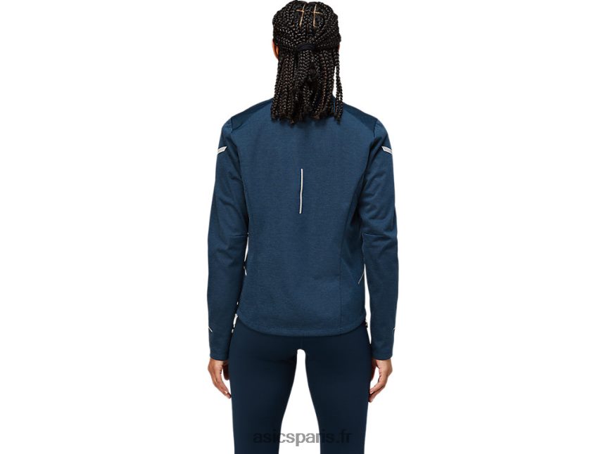 femmes Asics veste d\'hiver lite-show BXL8B23653 chiné bleu français