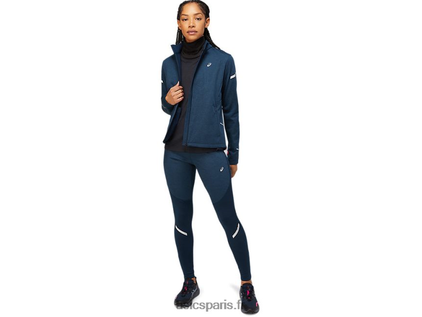femmes Asics veste d\'hiver lite-show BXL8B23653 chiné bleu français