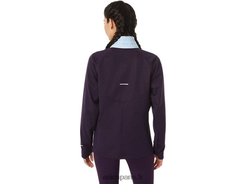 femmes Asics veste de course d\'hiver BXL8B22825 ombre nocturne bruyère/ciel doux
