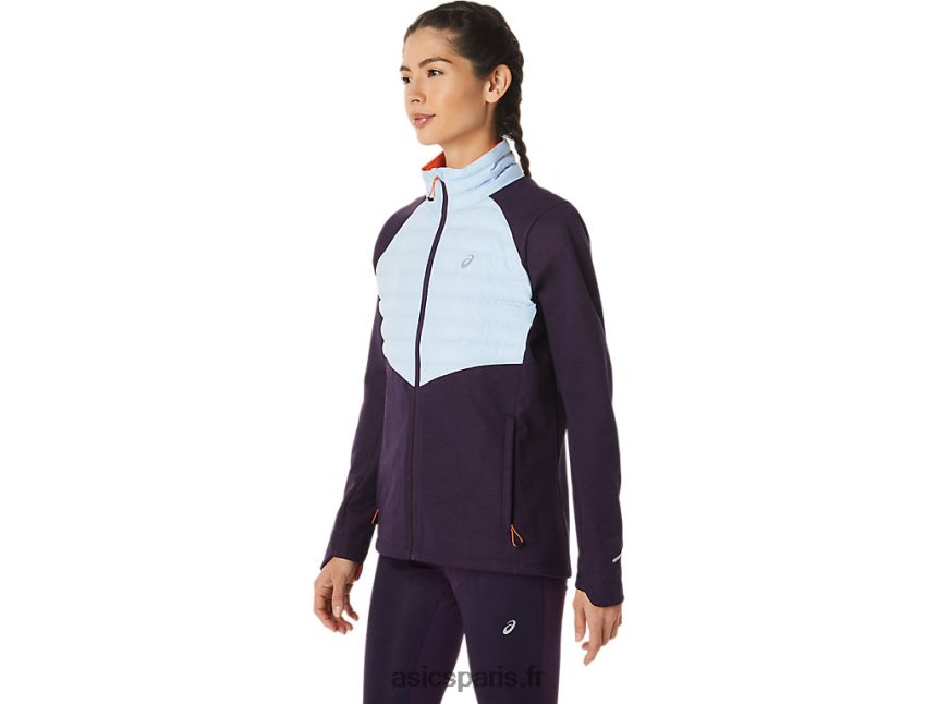 femmes Asics veste de course d\'hiver BXL8B22825 ombre nocturne bruyère/ciel doux