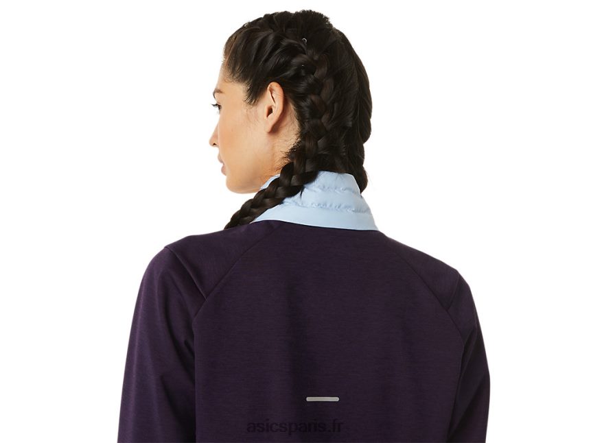 femmes Asics veste de course d\'hiver BXL8B22825 ombre nocturne bruyère/ciel doux