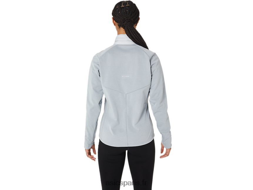 femmes Asics veste de course d\'hiver BXL8B22827 gris glacier chiné