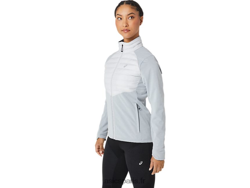 femmes Asics veste de course d\'hiver BXL8B22827 gris glacier chiné