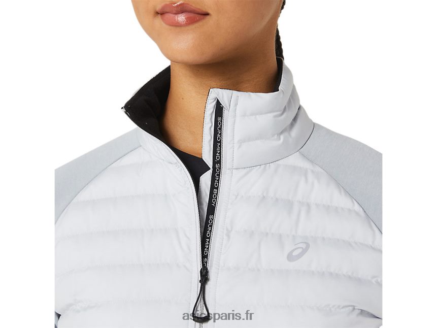 femmes Asics veste de course d\'hiver BXL8B22827 gris glacier chiné