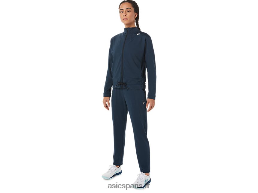 femmes Asics veste de tennis BXL8B23280 bleu français/noir performance