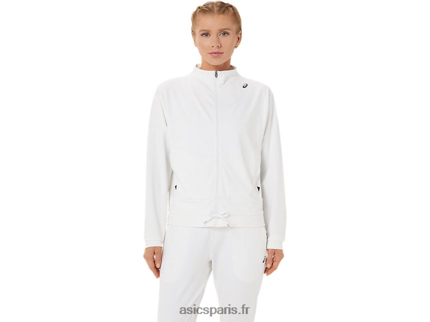 femmes Asics veste de tennis BXL8B23286 blanc brillant/noir