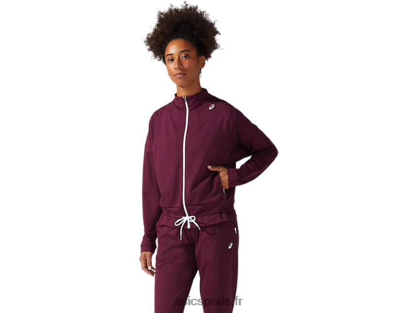 femmes Asics veste de tennis BXL8B23815 mars profond/blanc brillant