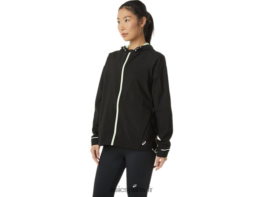 femmes Asics veste imperméable BXL8B22168 performance noir/murmure vert