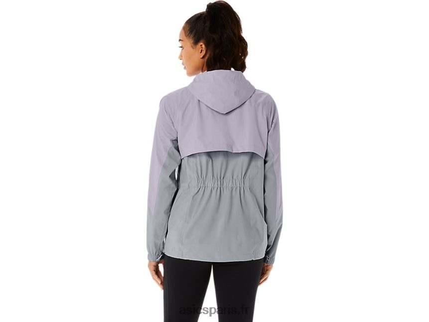 femmes Asics veste imperméable BXL8B22328 gris piémont/violet crépuscule