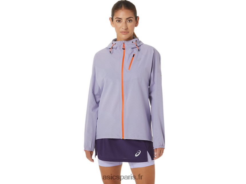 femmes Asics veste imperméable fujitrail BXL8B23077 vapeur