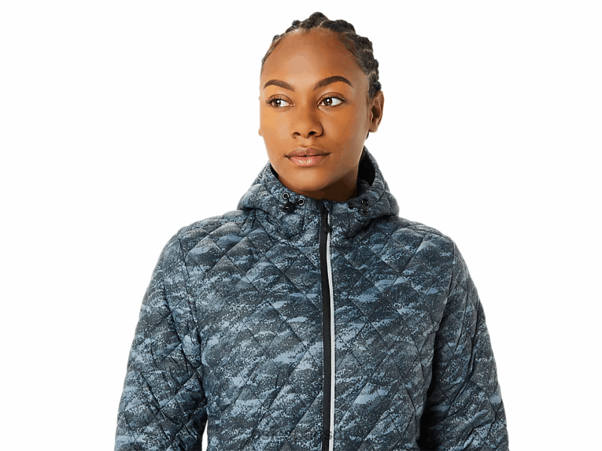 femmes Asics veste isolante performante BXL8B23698 imprimé métropole/lumières vives