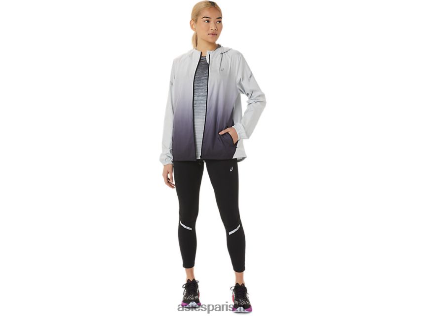 femmes Asics veste lite-show BXL8B22785 gris glacier/noir performance