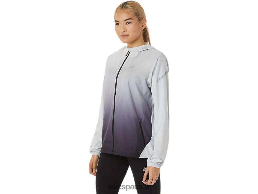 femmes Asics veste lite-show BXL8B22785 gris glacier/noir performance
