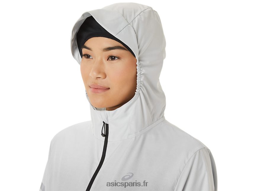 femmes Asics veste lite-show BXL8B22785 gris glacier/noir performance