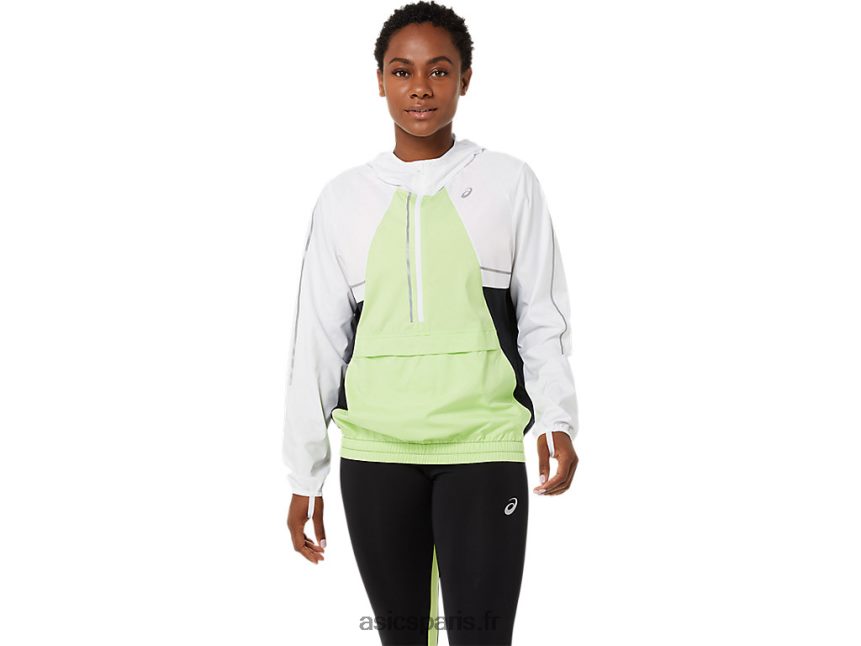femmes Asics veste lite-show BXL8B23270 blanc brillant/vert citron