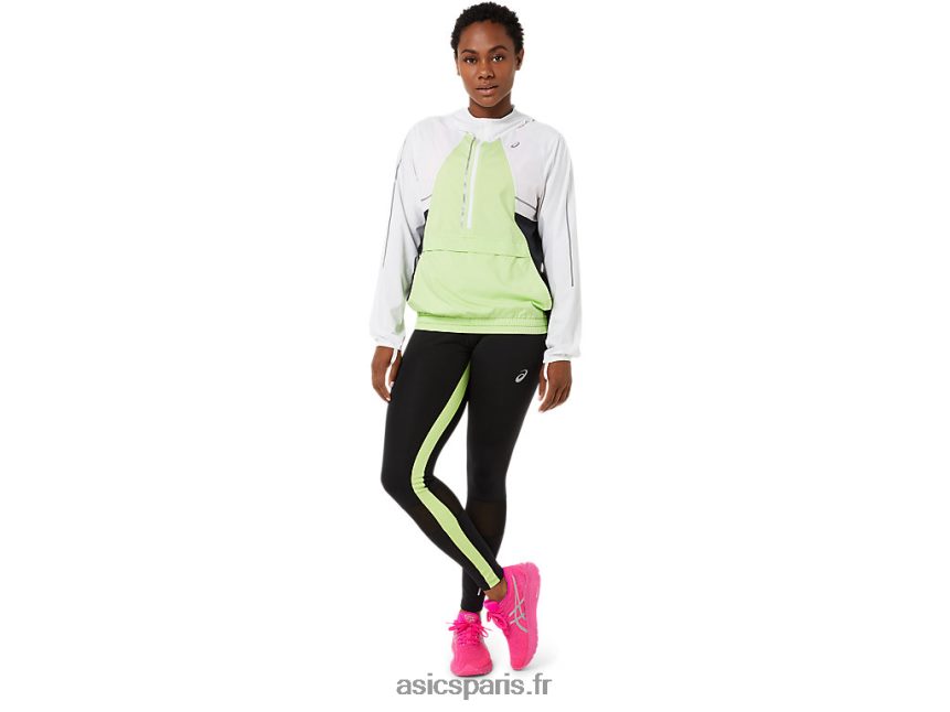 femmes Asics veste lite-show BXL8B23270 blanc brillant/vert citron