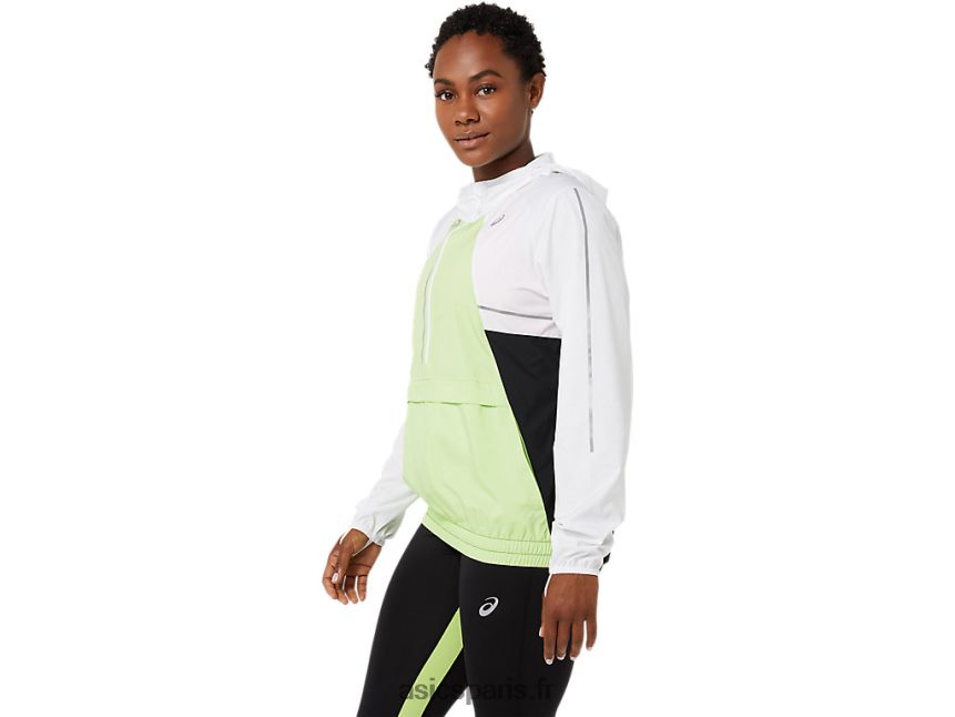 femmes Asics veste lite-show BXL8B23270 blanc brillant/vert citron