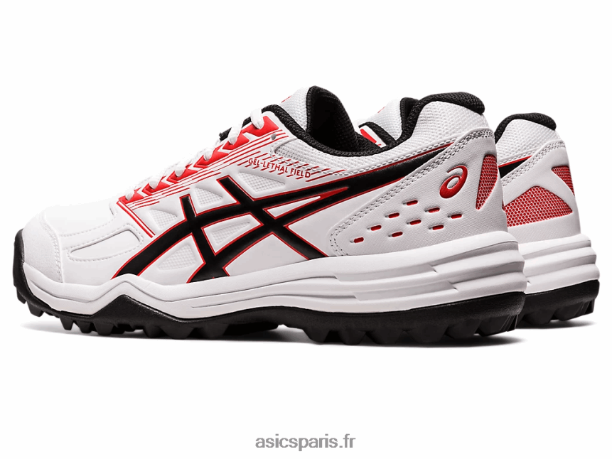 Hommes Asics champ létal de gel BXL8B21196 blanc/rouge classique