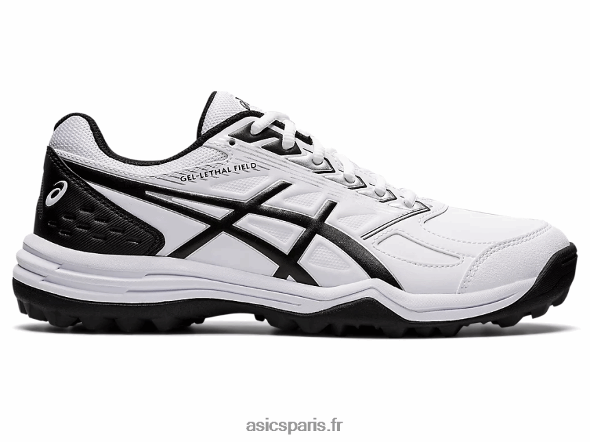 Hommes Asics champ létal de gel BXL8B21198 blanc noir