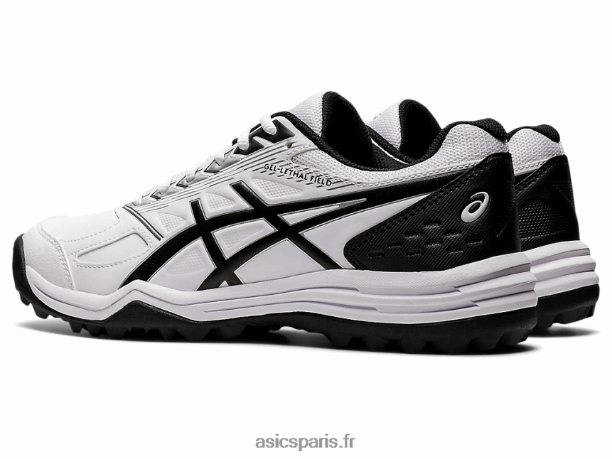 Hommes Asics champ létal de gel BXL8B21198 blanc noir