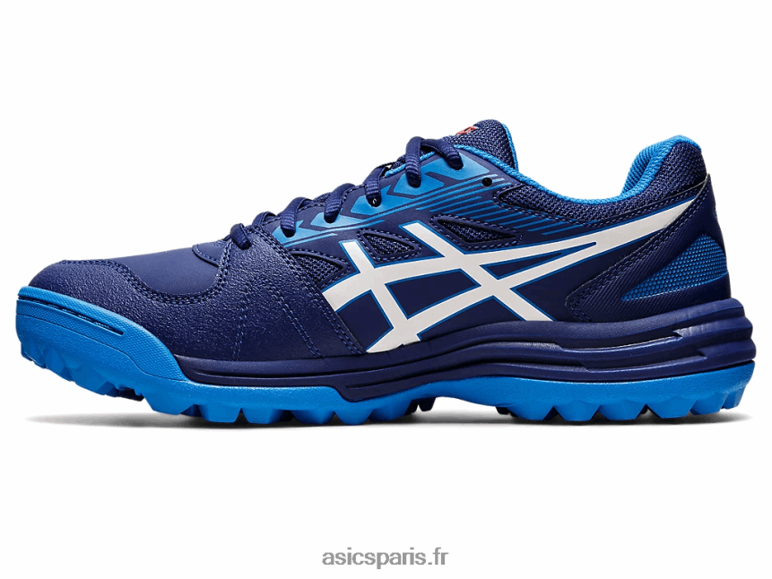 Hommes Asics champ létal de gel BXL8B21213 bleu marine/blanc