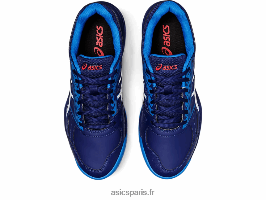 Hommes Asics champ létal de gel BXL8B21213 bleu marine/blanc