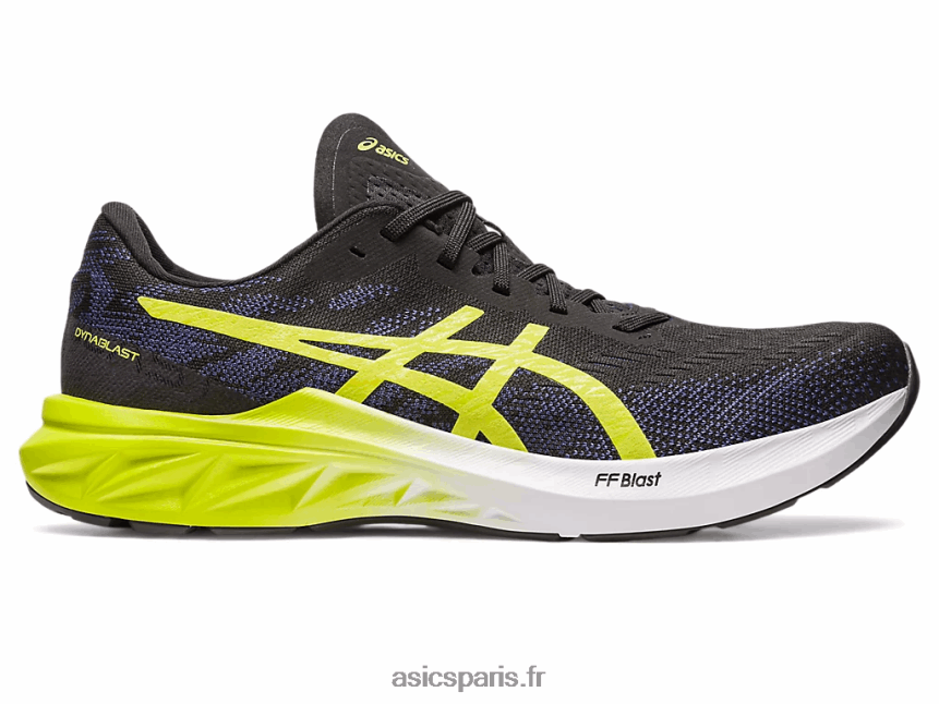 Hommes Asics Dynablast 3 BXL8B2264 noir/zeste de citron vert