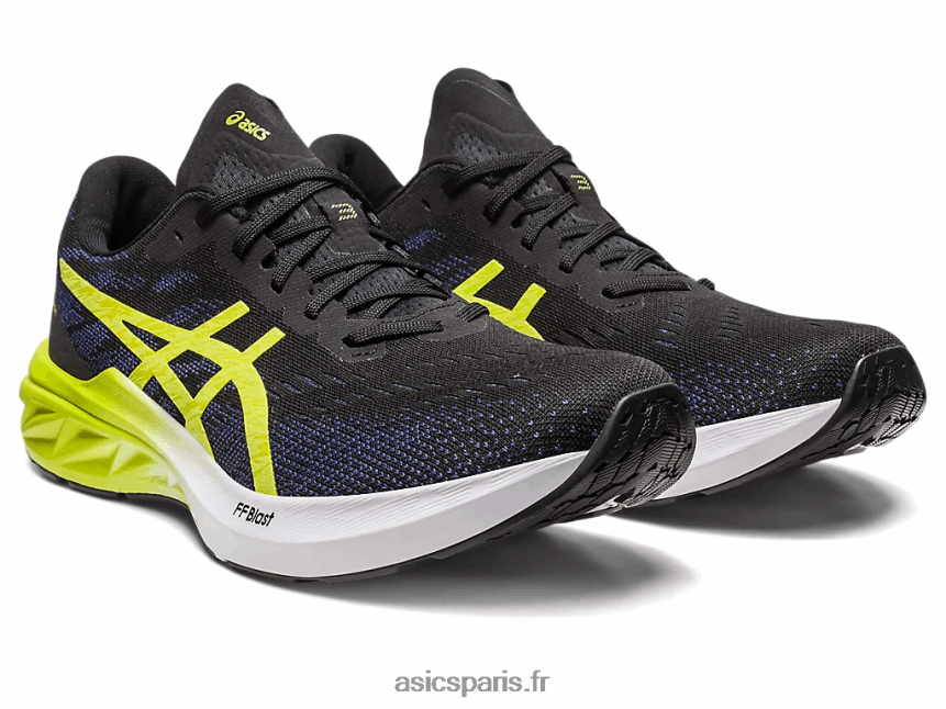 Hommes Asics Dynablast 3 BXL8B2264 noir/zeste de citron vert