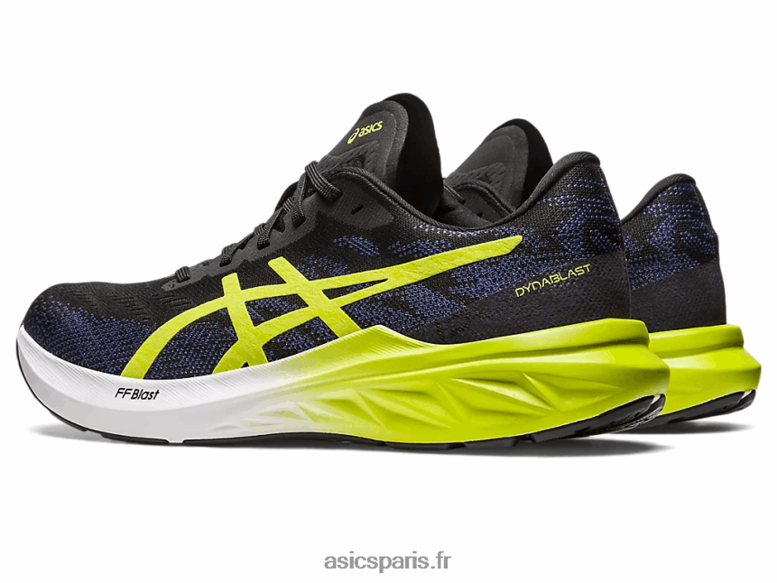 Hommes Asics Dynablast 3 BXL8B2264 noir/zeste de citron vert