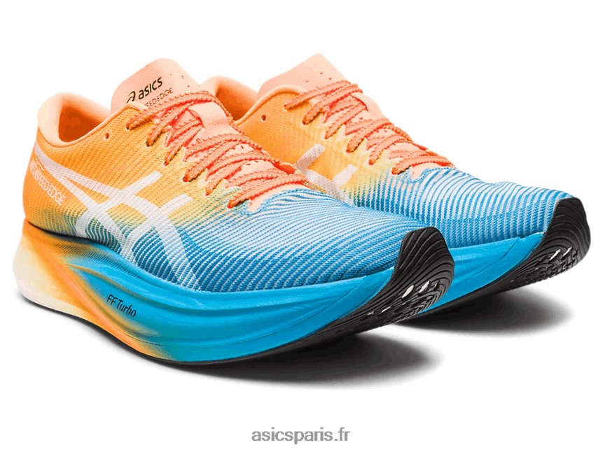 Hommes Asics bord métavitesse + BXL8B2613 bleu île/orange pop