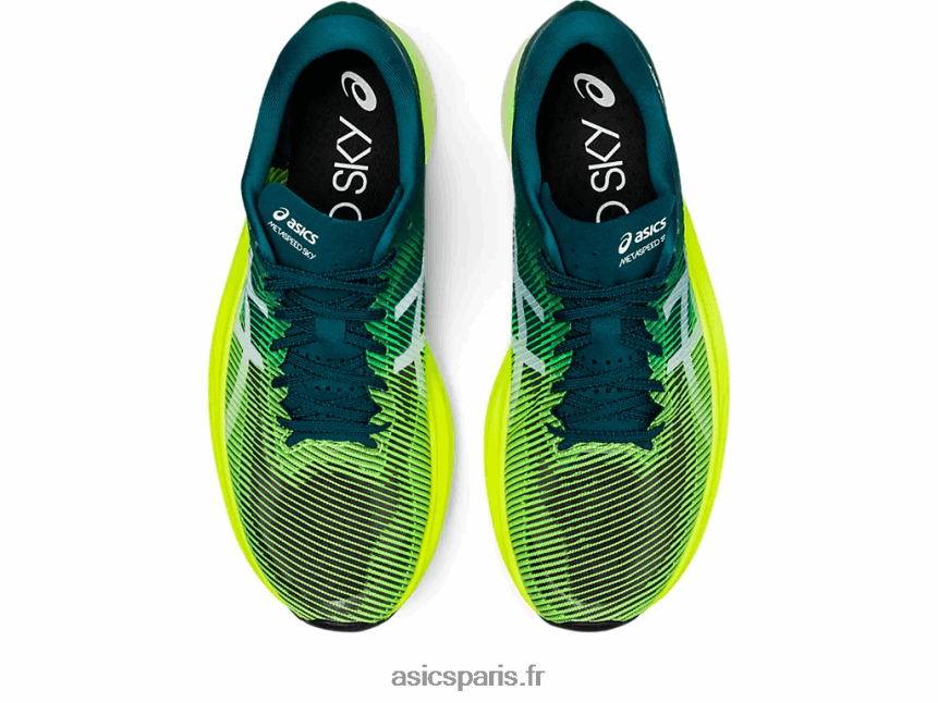 Hommes Asics ciel métavitesse+ BXL8B21254 pin velours/jaune sécurité