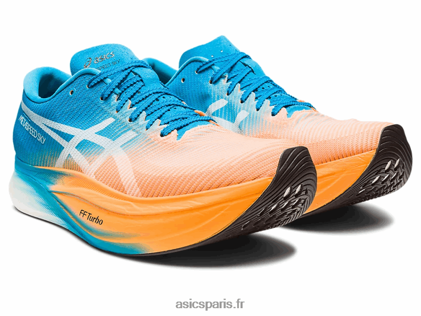 Hommes Asics ciel métavitesse+ BXL8B2586 orange pop/bleu île
