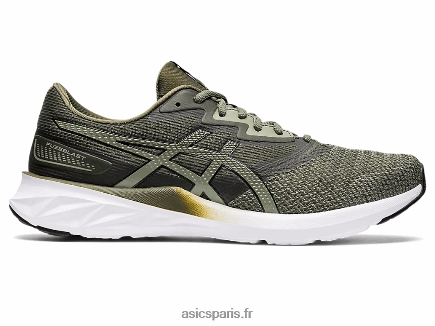 Hommes Asics déflagration BXL8B21578 toile olive/noir