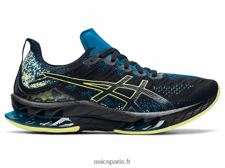 Hommes Asics explosion de gel-kinsei BXL8B21680 noir/jaune brillant