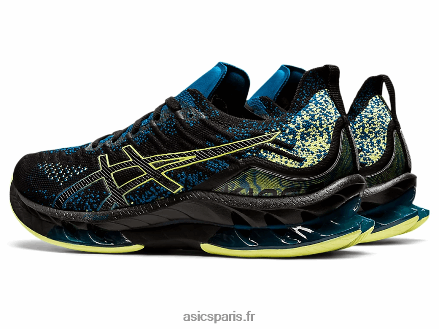 Hommes Asics explosion de gel-kinsei BXL8B21680 noir/jaune brillant