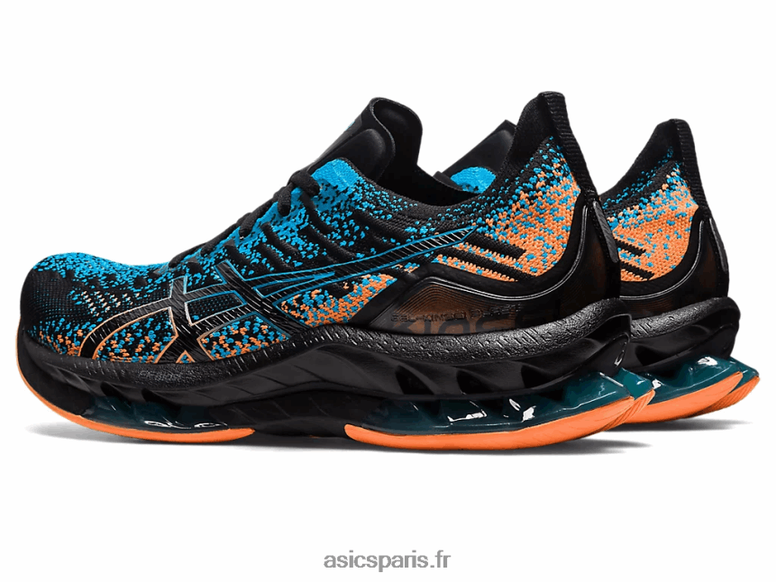 Hommes Asics explosion de gel-kinsei BXL8B2459 noir/bleu île