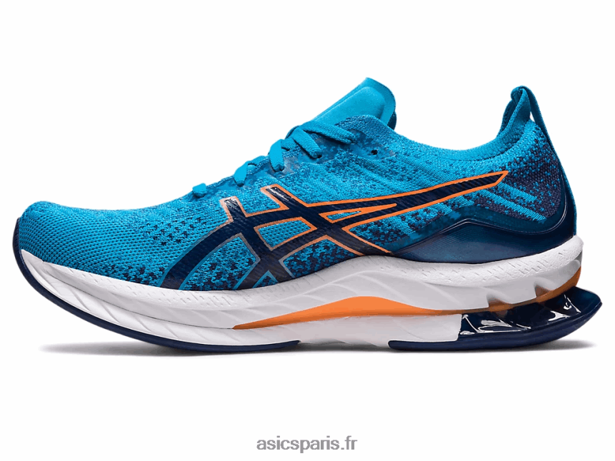 Hommes Asics explosion de gel-kinsei BXL8B2511 bleu des îles/pêche soleil