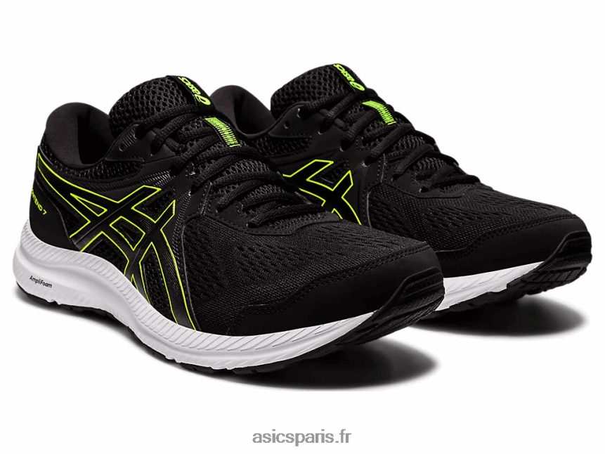 Hommes Asics gel-content 7 extra large BXL8B21951 noir/vert danger