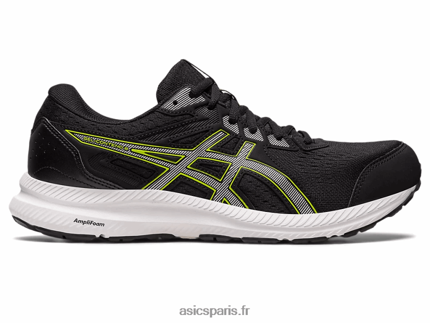 Hommes Asics gel-content 8 BXL8B2458 noir/argent pur