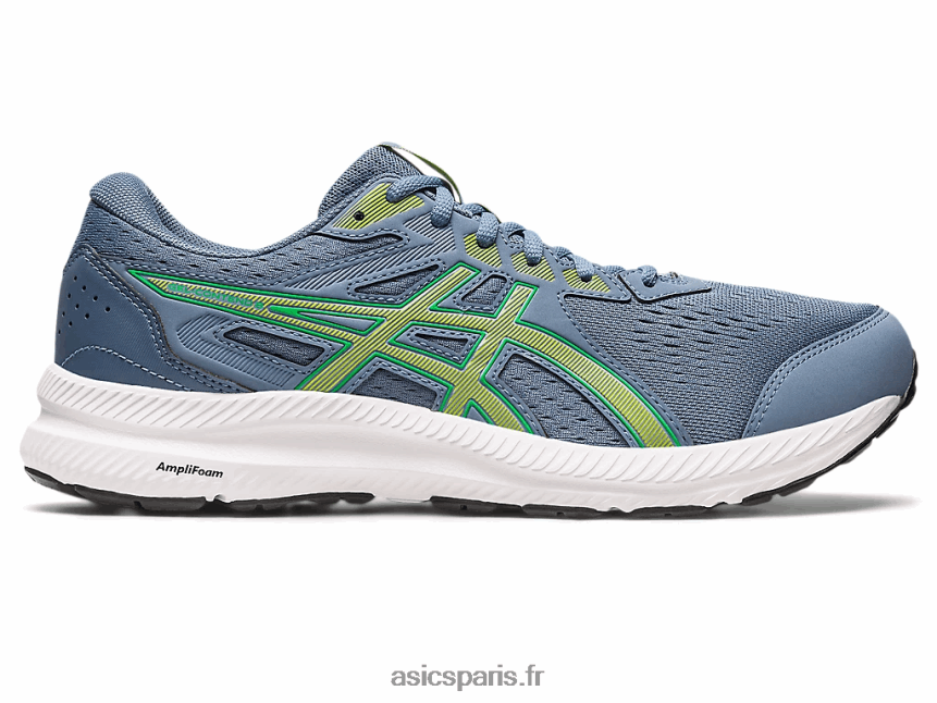 Hommes Asics gel-content 8 BXL8B2530 bleu acier/zeste de citron vert