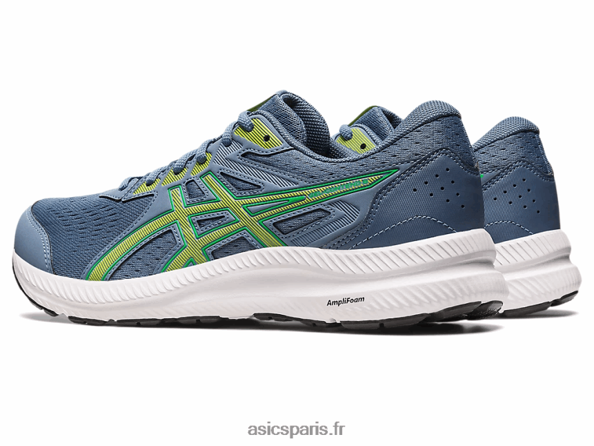 Hommes Asics gel-content 8 BXL8B2530 bleu acier/zeste de citron vert