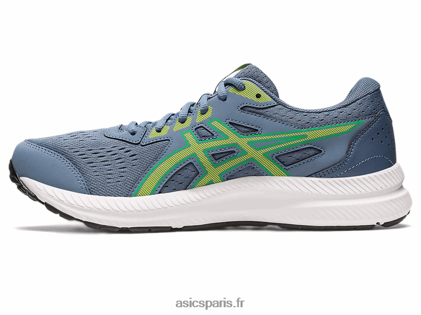 Hommes Asics gel-content 8 BXL8B2530 bleu acier/zeste de citron vert