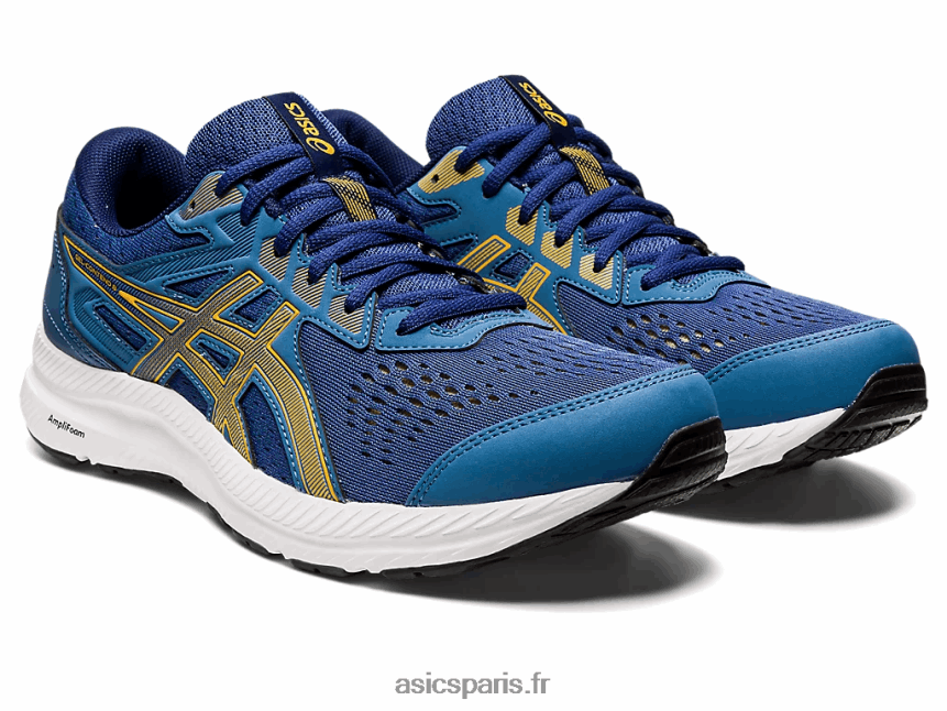 Hommes Asics gel-content 8 extra large BXL8B2718 azur/ambre