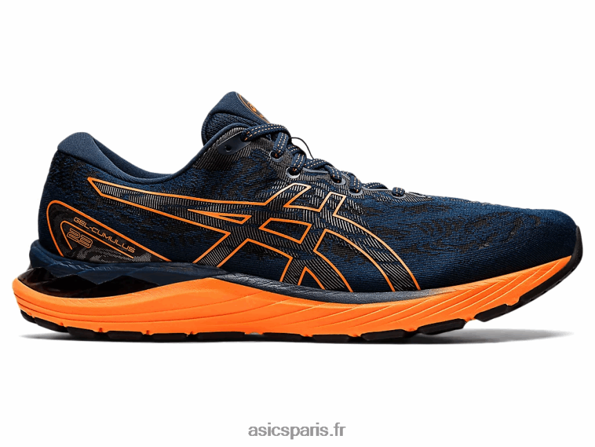 Hommes Asics gel-cumulus 23 BXL8B21590 bleu français/orange vif