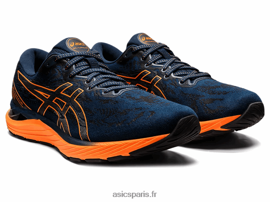 Hommes Asics gel-cumulus 23 BXL8B21590 bleu français/orange vif