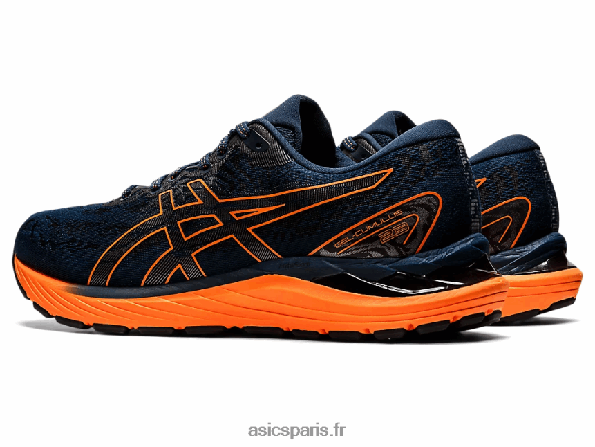 Hommes Asics gel-cumulus 23 BXL8B21590 bleu français/orange vif